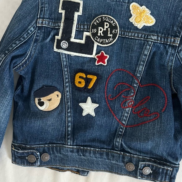 POLO by Ralph Lauren patchwork Jean Jacket SZ 3 - Picture 5 of 8